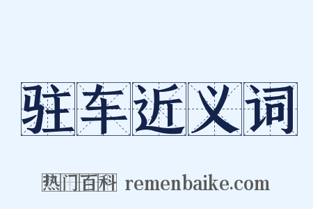 驻车近义词是什么意思的图片